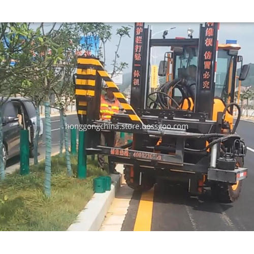 Screw Type Dust-free Guardrail Hole Driller